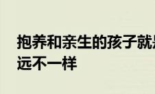 抱养和亲生的孩子就是不一样 抱养和亲生永远不一样 