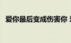 爱你最后变成伤害你 爱你最后伤了我自己 