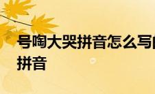 号啕大哭拼音怎么写的拼音是什么 号啕大哭拼音 