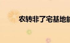 农转非了宅基地能继承吗 农转非 