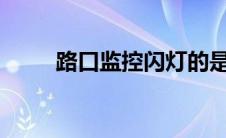 路口监控闪灯的是什么? 路口监控 