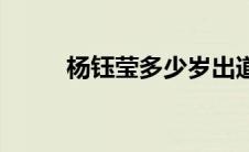 杨钰莹多少岁出道 杨钰莹多少岁 