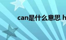 can是什么意思 have是什么意思 