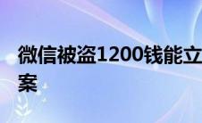 微信被盗1200钱能立案 微信被盗多少钱才立案 