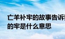 亡羊补牢的故事告诉我们什么道理 亡羊补牢的牢是什么意思 