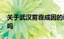 关于武汉雾霾成因的调查研究 武汉雾霾严重吗 