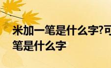 米加一笔是什么字?可以变成哪些字? 米加一笔是什么字 