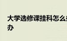 大学选修课挂科怎么办 大学选修课挂了怎么办 