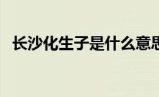 长沙化生子是什么意思 化生子是什么意思 