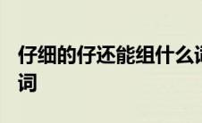 仔细的仔还能组什么词? 仔细的仔还能组什么词 