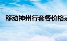 移动神州行套餐价格表2021 移动神州行套餐 