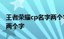 王者荣耀cp名字两个字大全 王者荣耀cp名字两个字 