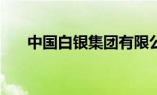 中国白银集团有限公司 中国白银集团 