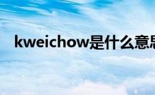 kweichow是什么意思 chow是什么意思 