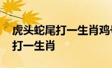 虎头蛇尾打一生肖鸡号码是多少号 虎头蛇尾打一生肖 