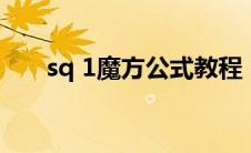 sq 1魔方公式教程 sq1魔方公式图解 