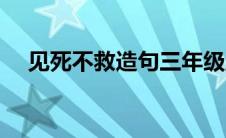 见死不救造句三年级上册 见死不救造句 