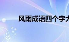 风雨成语四个字大全集 风雨成语 