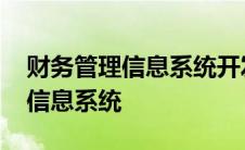 财务管理信息系统开发的调查问卷 财务管理信息系统 