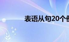 表语从句20个例子 表语从句 