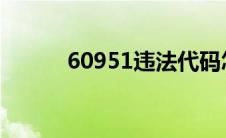 60951违法代码怎么处罚 6095 