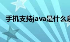 手机支持java是什么意思 支持java的手机 