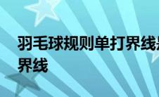 羽毛球规则单打界线是什么 羽毛球规则单打界线 