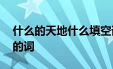 什么的天地什么填空词语 什么的天地填合适的词 