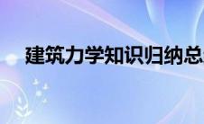 建筑力学知识归纳总结 建筑力学知识点 