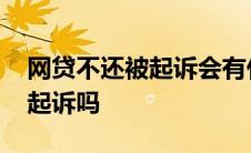 网贷不还被起诉会有什么后果 网贷不还会被起诉吗 