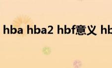 hba hba2 hbf意义 hba和hba2是什么意思 