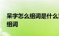 呆字怎么组词是什么意思啊 呆子的呆字怎么组词 