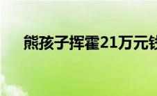 熊孩子挥霍21万元钱 熊孩子挥霍21万 