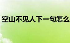 空山不见人下一句怎么接 空山不见人下一句 