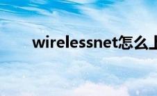 wirelessnet怎么上网 wirelessnet 