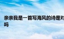 亲亲我是一首写海风的诗是对的吗 亲亲我是一首写海风的诗吗 