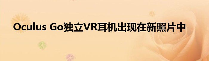 Oculus Go独立VR耳机出现在新照片中